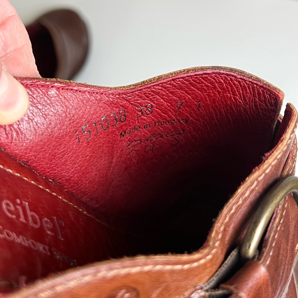 Josef Seibel Leather Clogs With Buckle - Picture 11 of 16